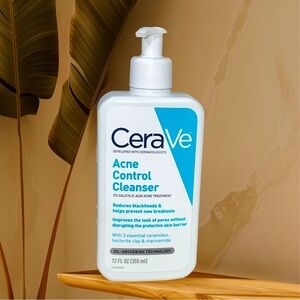 CeraVe Acne Control Face Cleanser

2% Salicylic Acid Acne Treatment

12oz Bottle